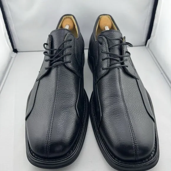 Studio Belvedere Mens 2100 BayBridge Oxford Black Pebbled Leather Dress Shoe 14D