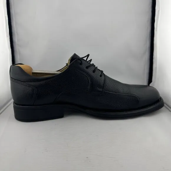 Studio Belvedere Mens 2100 BayBridge Oxford Black Pebbled Leather Dress Shoe 14D