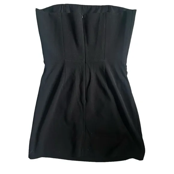 Stunning Like New Effie Kats Timeless Minimalist Strapless Black Mini Dress