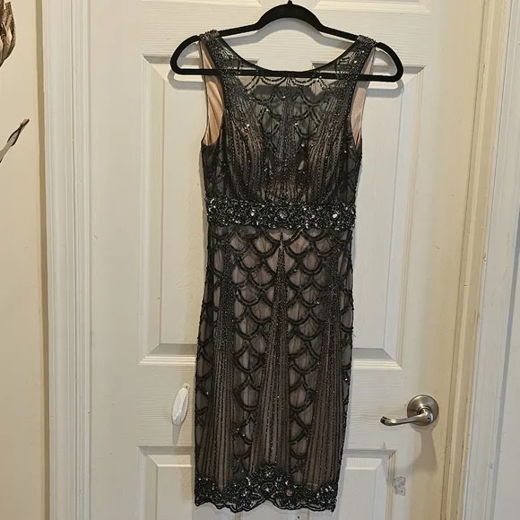 Sue Wong Nocturne Luxury Black Beaded Dress Special Occasion Elegant Wear Luxury