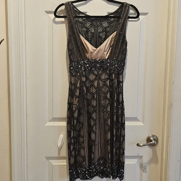 Sue Wong Nocturne Luxury Black Beaded Dress Special Occasion Elegant Wear Luxury