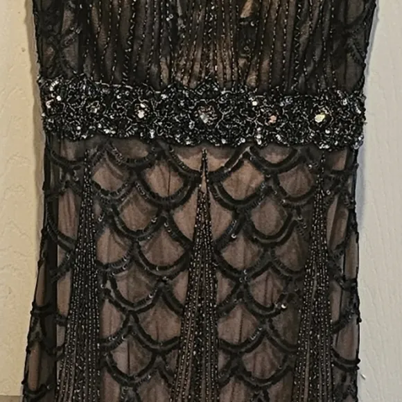 Sue Wong Nocturne Luxury Black Beaded Dress Special Occasion Elegant Wear Luxury