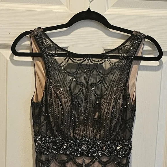 Sue Wong Nocturne Luxury Black Beaded Dress Special Occasion Elegant Wear Luxury