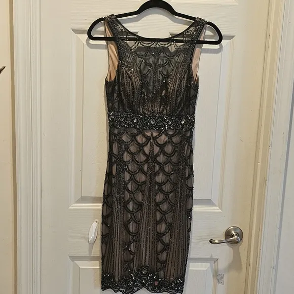 Sue Wong Nocturne Luxury Black Beaded Dress Special Occasion Elegant Wear Luxury