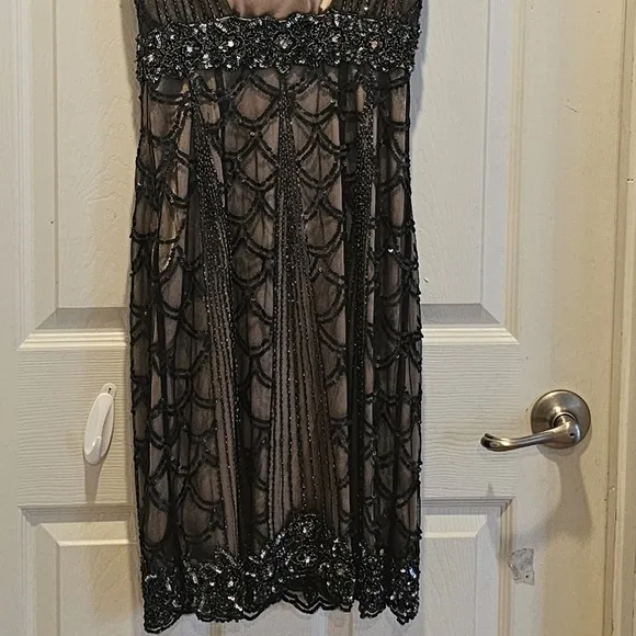 Sue Wong Nocturne Luxury Black Beaded Dress Special Occasion Elegant Wear Luxury