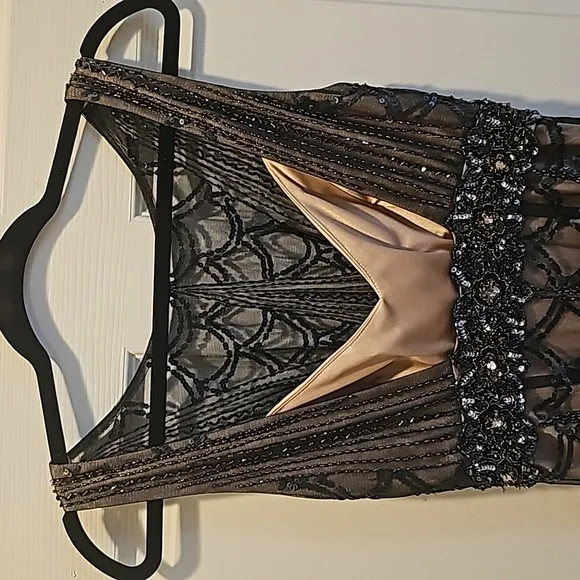 Sue Wong Nocturne Luxury Black Beaded Dress Special Occasion Elegant Wear Luxury