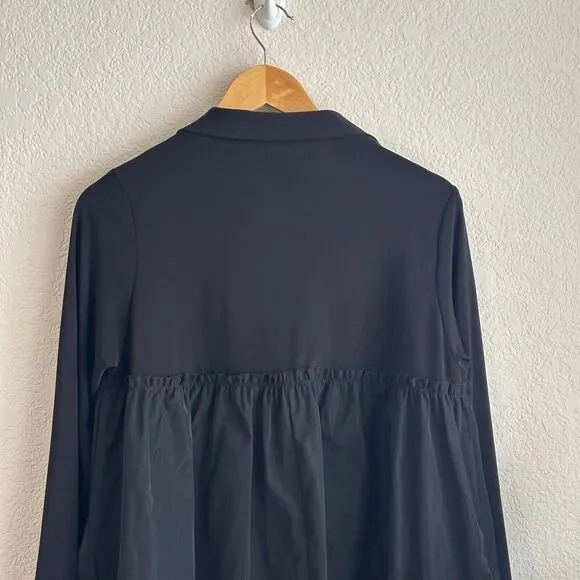 Sun Kim Womens Dress Small Lagenlook Boho Minimalist Classic Long Sleeve Swing