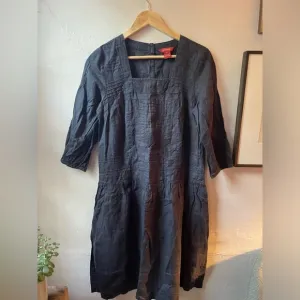 Sundance Embroidered Dress in Black Ramie Size 6