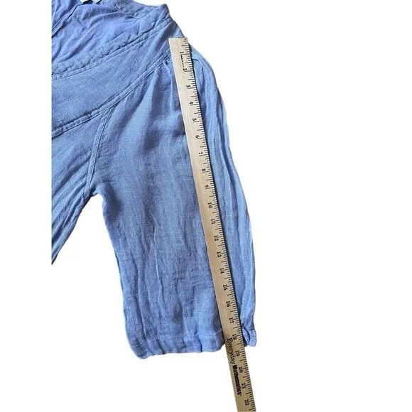 Sundance Linen Knee Length Dress size S Blue