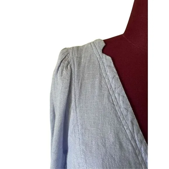 Sundance Linen Knee Length Dress size S Blue