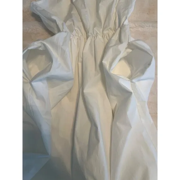 Sunday White Cotton Poplin Midi Dress – Minimalist, Classic, Timeless