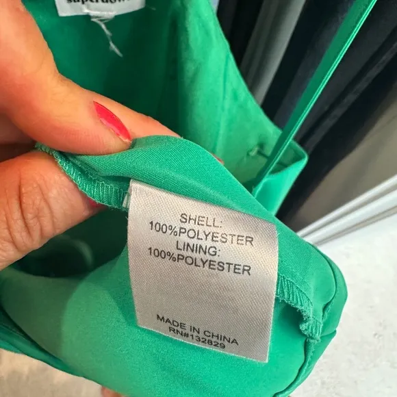 Superdown revolve fabiana Kelly green dress luxury formal vacation wedding S