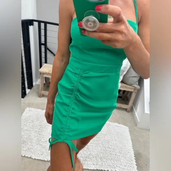 Superdown revolve fabiana Kelly green dress luxury formal vacation wedding S