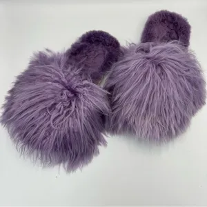 SURI ALPACA SLIPPERS in DUSTY LILAC by Ariana Bohling Size Large