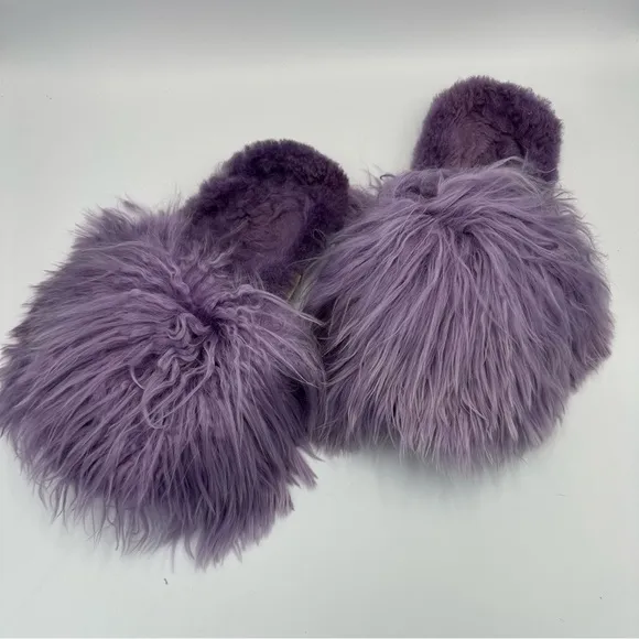 SURI ALPACA SLIPPERS in DUSTY LILAC by Ariana Bohling Size Large