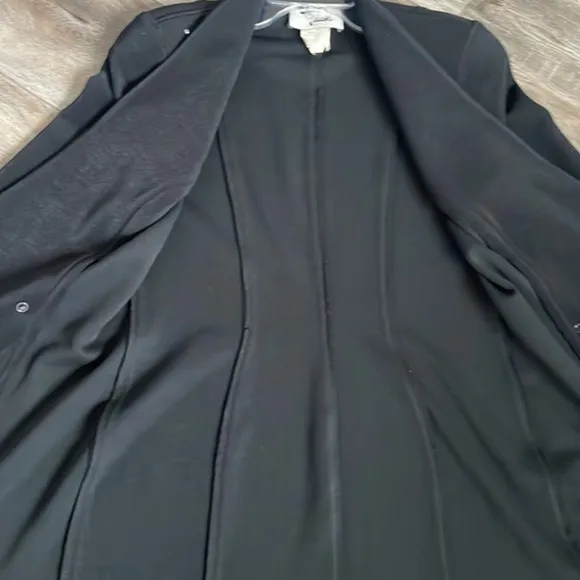 Tadashi jacket size Medium luxury black gold studded blazer dress
