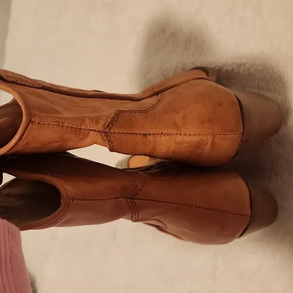 Tan Western Ankle Boots