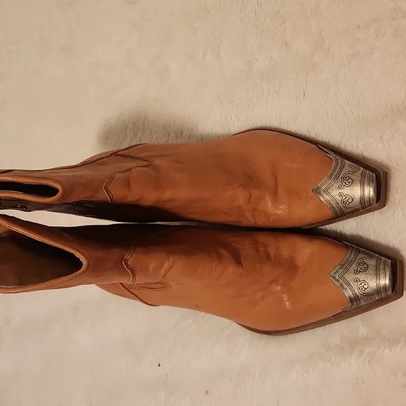 Tan Western Ankle Boots