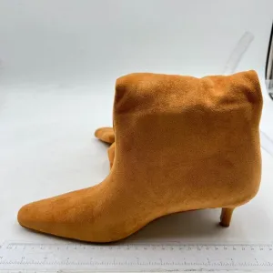 Tan Women Square Toe Knee High Boots Kitten Heel Long Boot Shoes For Daily Party