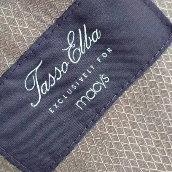 TASSO ELBA MEN'S LUXURY SILK/PURE WOOL BLEND WINDOWPAINE BLAZER