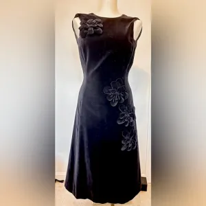 Taste Luxury Humor - BARNEYS New York - Black Velvet A-line Midi Dress