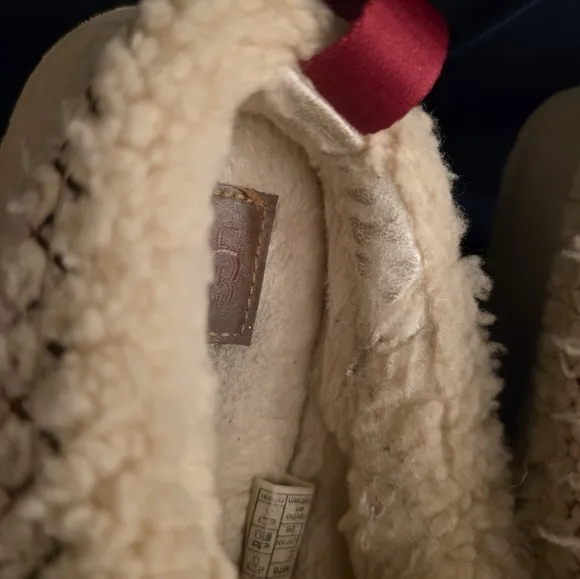 Tazz UGG Braid Fur Clog Platform Slippers Size 9