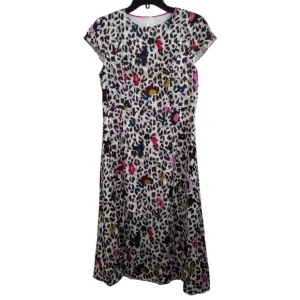 Ted Baker beautiful colorful floral animal print dress size 6-8 US