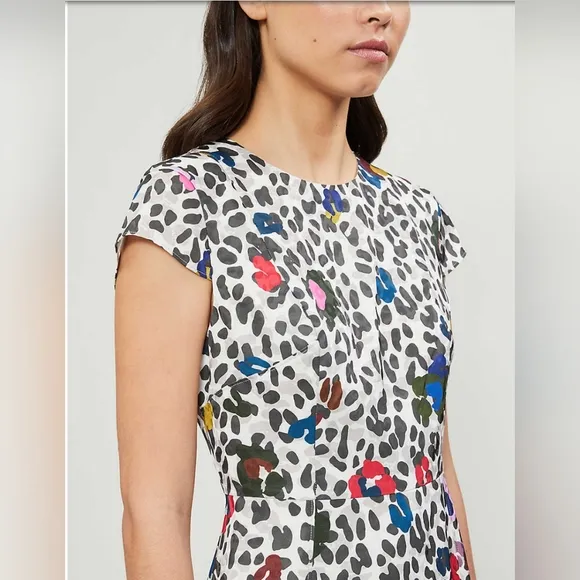 Ted Baker beautiful colorful floral animal print dress size 6-8 US