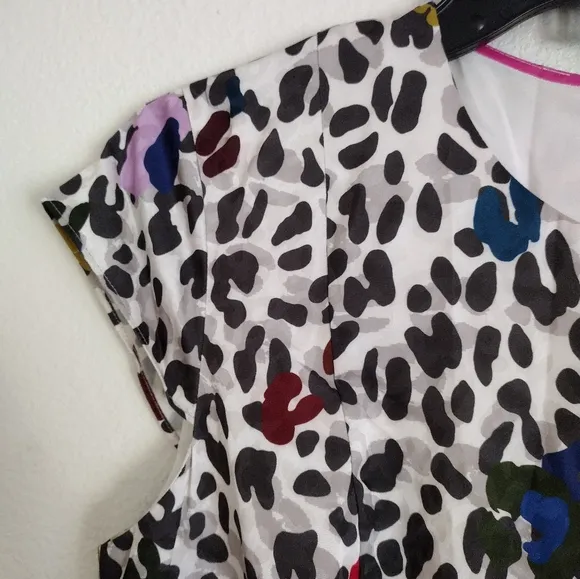 Ted Baker beautiful colorful floral animal print dress size 6-8 US