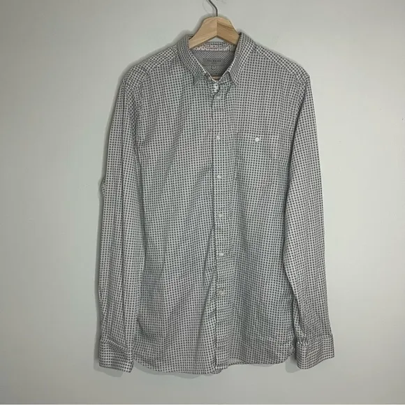 Ted Baker Blue Flower Pattern Dress Shirt 2XL