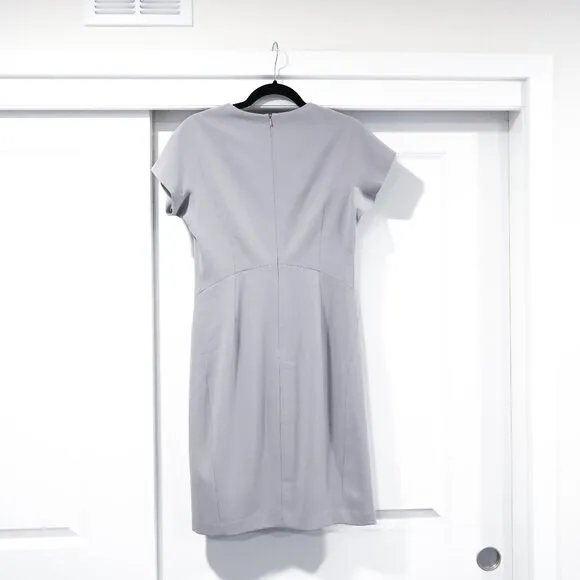 Ted Baker Medium Gray Short Sleeve Minimalist Shift Dress