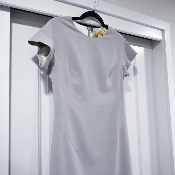 Ted Baker Medium Gray Short Sleeve Minimalist Shift Dress
