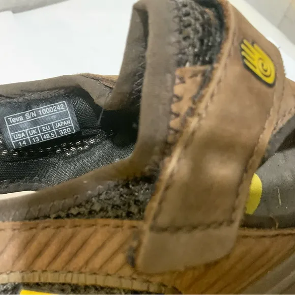 Teva Churnium Tarmac Brown Suede Outdoor Hiking Comfort Shocpad Shoes Size 14