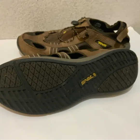 Teva Churnium Tarmac Brown Suede Outdoor Hiking Comfort Shocpad Shoes Size 14