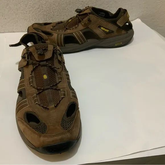 Teva Churnium Tarmac Brown Suede Outdoor Hiking Comfort Shocpad Shoes Size 14