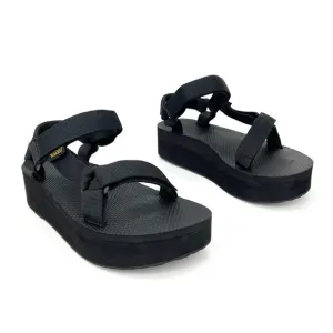 Teva Flatform Universal Black Sandals Platform Womens Size 7 EUC 1008844