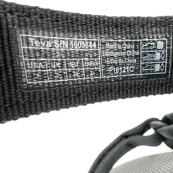 Teva Flatform Universal Black Sandals Platform Womens Size 7 EUC 1008844