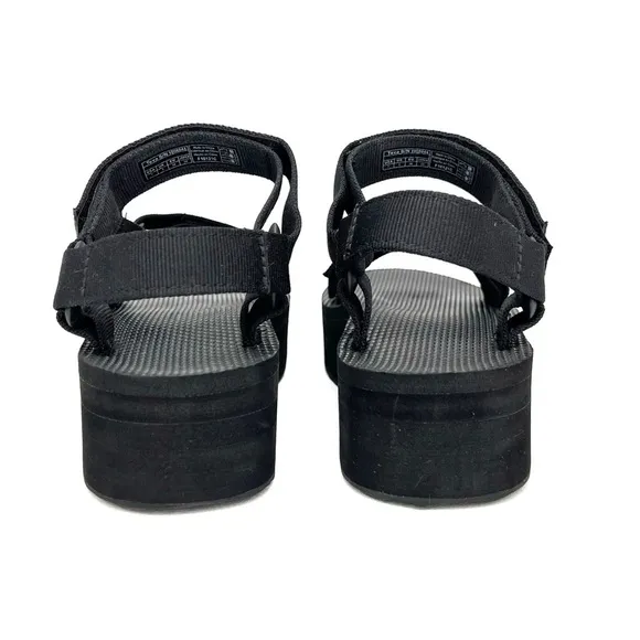 Teva Flatform Universal Black Sandals Platform Womens Size 7 EUC 1008844