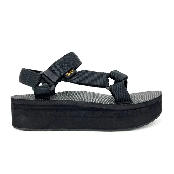 Teva Flatform Universal Black Sandals Platform Womens Size 7 EUC 1008844