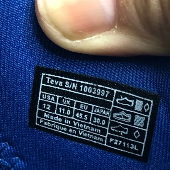 Teva Sneakers Refugio Outdoor Mens 12 Sneaker Sport Mesh Breathable Blue Shoes
