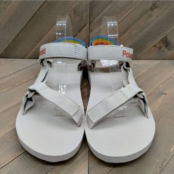 Teva Original Universal Pride x Polaroid Sandals Mens‎ Size  12 Ice Grey Outdoor