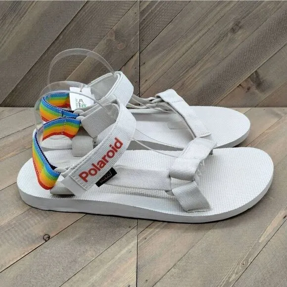 Teva Original Universal Pride x Polaroid Sandals Mens‎ Size  12 Ice Grey Outdoor