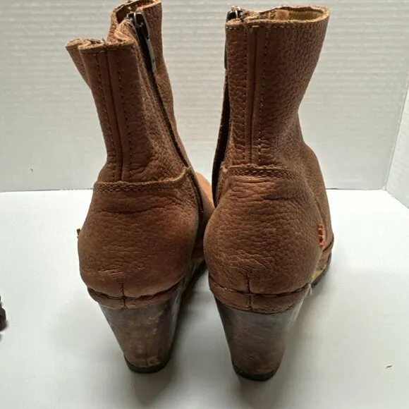 The Art Company Booties Ankle Boots Woman 37 Leather Suede Brown