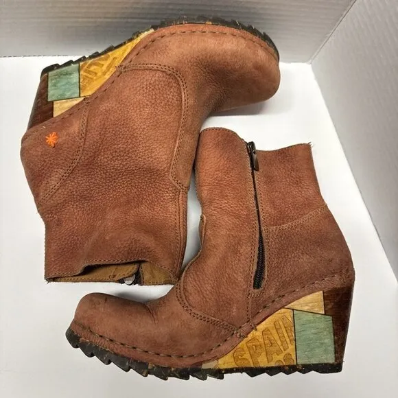 The Art Company Booties Ankle Boots Woman 37 Leather Suede Brown