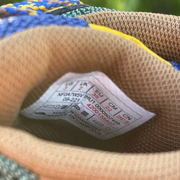 The North Face Kids' Green and Tan Hiking Shoes