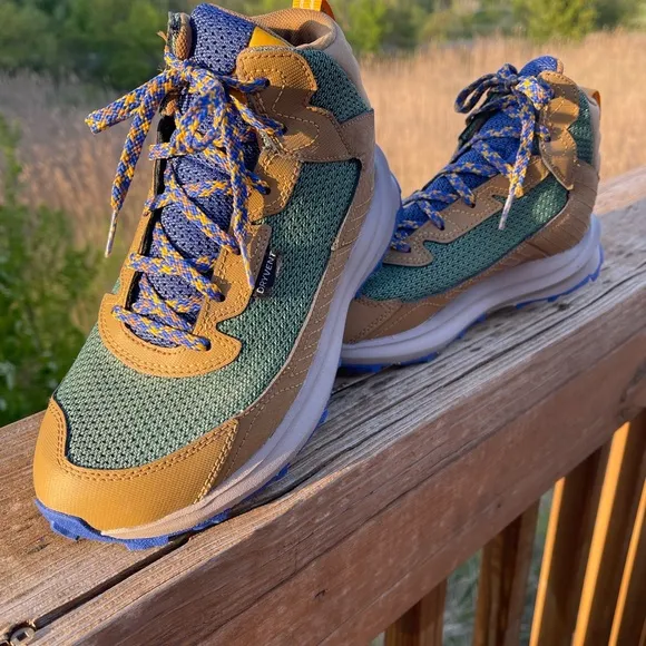The North Face Kids' Green and Tan Hiking Shoes