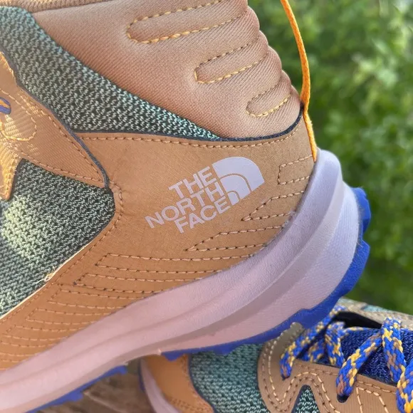 The North Face Kids' Green and Tan Hiking Shoes