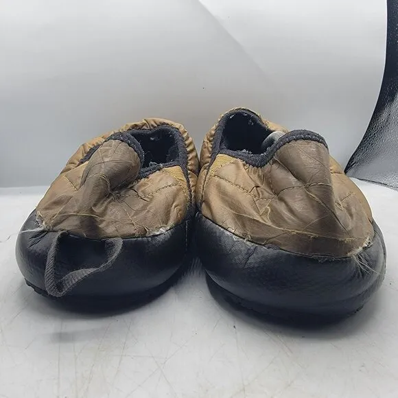 The North Face Thermoball Traction Mens 14 Brown Mule Slip On Slippers Faux Fur