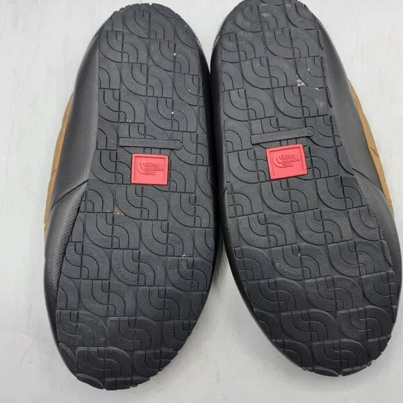 The North Face Thermoball Traction Mens 14 Brown Mule Slip On Slippers Faux Fur