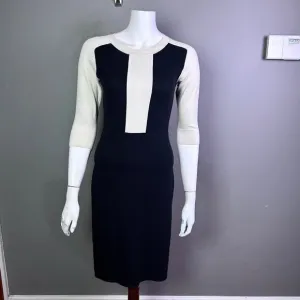 Theory dress medium sweater black silk wool office corpcore minimalist